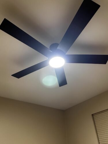 TCL 52 Ceiling Fan with Lights. Black Flush Mount Ceiling Fans with Remote Control. 6 Speeds DC Reversible. Dimmable. Noiseless. Low Profile Ceiling Fans for Bedroom photo review