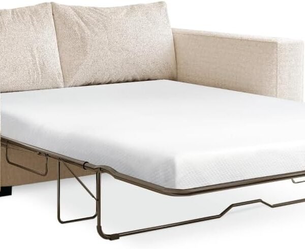 Milliard 4.5 Inch Memory Foam Replacement Mattress with Breathable. Waterproof and Washable Cover for Full Size Sleeper Sofa and Couch Beds - Full