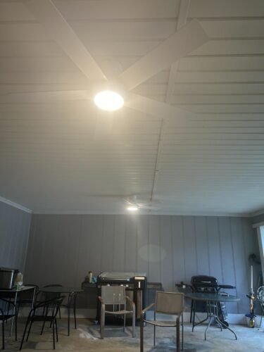 TCL 52 Ceiling Fan with Lights. Black Flush Mount Ceiling Fans with Remote Control. 6 Speeds DC Reversible. Dimmable. Noiseless. Low Profile Ceiling Fans for Bedroom photo review