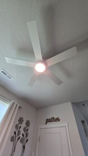 TCL 52 Ceiling Fan with Lights. Black Flush Mount Ceiling Fans with Remote Control. 6 Speeds DC Reversible. Dimmable. Noiseless. Low Profile Ceiling Fans for Bedroom photo review