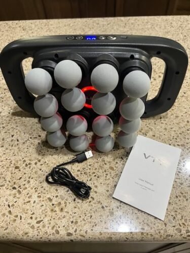 VTT 16-Head Massage Gun Set. Deep Tissue Percussion Massager with 3 Modes & 30 Intensities.Quiet Muscle Massage Gun for Back.Shoulders. Legs. Foot. Body Muscle Pain Relief photo review