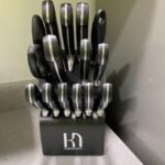 Knife Set. 15 Pcs Kitchen Knife Block Set. Enduring Razor-Sharp Japanese High Carbon Stainless Steel Chef Knife Set with Block and Sharpener. Premium Knives Set for Kitchen. Black Acacia photo review