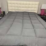 BDEUS Dual Layer 5 Inch Memory Foam Mattress Topper Queen Size. 2 Inch Gel Memory Foam Plus 3 Inch 1450 GSM Down Alternative Quilted Pillow Top Mattress Pad Cover.Dark Gray photo review