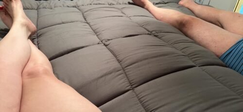 BDEUS Dual Layer 5 Inch Memory Foam Mattress Topper Queen Size. 2 Inch Gel Memory Foam Plus 3 Inch 1450 GSM Down Alternative Quilted Pillow Top Mattress Pad Cover.Dark Gray photo review