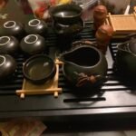 fanquare Chinese Black Ceramic Kung Fu Tea Set With Tea Tray And Small Tea Tools.Porcelain Tea Service photo review