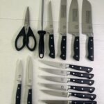 Knife Set. 15 Pcs Kitchen Knife Block Set. Enduring Razor-Sharp Japanese High Carbon Stainless Steel Chef Knife Set with Block and Sharpener. Premium Knives Set for Kitchen. Black Acacia photo review