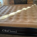 OhGeni Queen Air Mattress with Built in Pump. Inflatable Blow Up Mattress 18 Raised Comfort.Upgraded Surface Portable Mattress. Air Bed for Camping. Home and Guest. Colchone Inflable. 650 lbs Max photo review