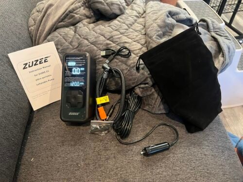 Tire Inflator Portable Air Compressor - 4X Faster Inflation. 150PSI Air Pump for Car Tires with Digital Pressure Gauge/LED Light. 20000mAh Portable Tire Inflator for Car. Moto. Bike. Ball. etc photo review