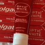 Colgate Optic White Stain Fighter Teeth Whitening Toothpaste. Anticavity Fluoride Toothpaste for Whitening Teeth. Helps Remove Daily Surface Stains. Clean Mint Paste. 4 Pack. 4.2 oz photo review