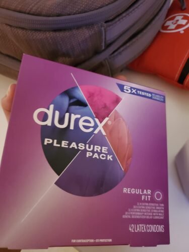 Condoms. Durex RED Extra Sensitive. Ultra Fine. Extra Lubricated Natural Rubber Latex Condoms for Men. 42 Count. FSA & HSA Eligible photo review