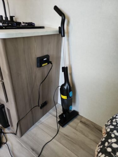 Corded Stick Vacuum Cleaner. 20000pa Powerful Suction Stick Vacuum with 16Ft Cord. 2 in 1 Lightweight Vacuum Cleaner for Hard Floor Pet Hair - Orange photo review