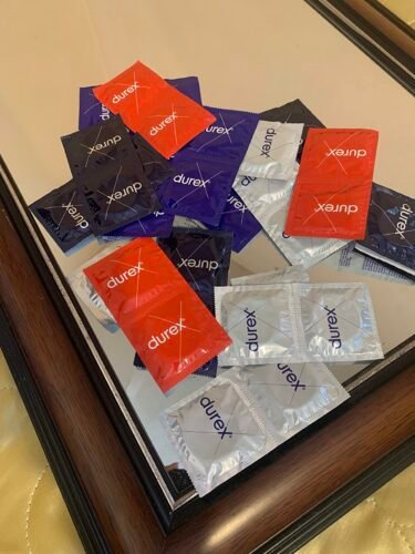 Condoms. Durex RED Extra Sensitive. Ultra Fine. Extra Lubricated Natural Rubber Latex Condoms for Men. 42 Count. FSA & HSA Eligible photo review