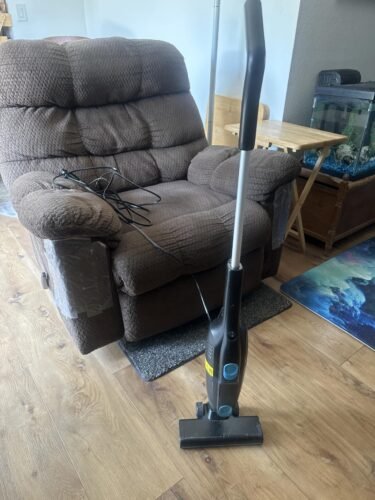 Corded Stick Vacuum Cleaner. 20000pa Powerful Suction Stick Vacuum with 16Ft Cord. 2 in 1 Lightweight Vacuum Cleaner for Hard Floor Pet Hair - Orange photo review