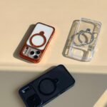 CASEKOO Cosmic Orange Glossy for iPhone 17 Pro Max Case [360 Spin Magnetic Stand][Fit for MagSafe][17FT Military Protection] Slim Polished for iPhone 17 Pro Max Case with Stand 6.9''. Cosmic Orange photo review