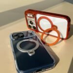 CASEKOO Cosmic Orange Glossy for iPhone 17 Pro Max Case [360 Spin Magnetic Stand][Fit for MagSafe][17FT Military Protection] Slim Polished for iPhone 17 Pro Max Case with Stand 6.9''. Cosmic Orange photo review