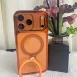 CASEKOO Cosmic Orange Glossy for iPhone 17 Pro Max Case [360 Spin Magnetic Stand][Fit for MagSafe][17FT Military Protection] Slim Polished for iPhone 17 Pro Max Case with Stand 6.9''. Cosmic Orange photo review