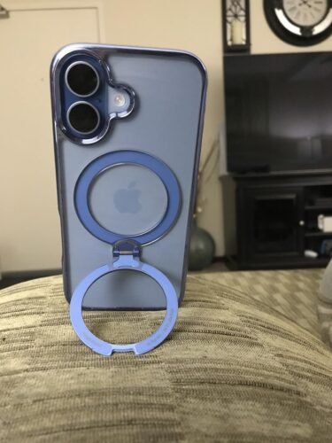 CASEKOO Cosmic Orange Glossy for iPhone 17 Pro Max Case [360 Spin Magnetic Stand][Fit for MagSafe][17FT Military Protection] Slim Polished for iPhone 17 Pro Max Case with Stand 6.9''. Cosmic Orange photo review