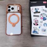 CASEKOO Cosmic Orange Glossy for iPhone 17 Pro Max Case [360 Spin Magnetic Stand][Fit for MagSafe][17FT Military Protection] Slim Polished for iPhone 17 Pro Max Case with Stand 6.9''. Cosmic Orange photo review