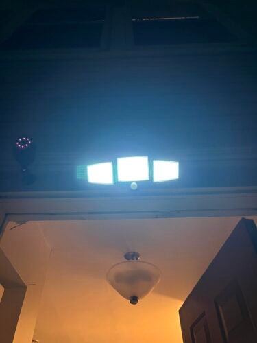 Tuffenough Solar Outdoor Lights 2500LM 210 LED Security Lights with Remote Control.3 Heads Motion Sensor Lights. IP65 Waterproof.270° Wide Angle Flood Wall Lights with 3 Modes(2 Packs) photo review
