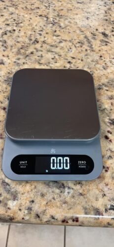 Greater Goods Digital Food Scale for Kitchen & Baking. 10kg/22lb High-Capacity Weight Scale with 1g Precision. Stainless Steel Platform. Hi-Def LCD. Ideal for Bread. Sourdough & Bulk Cooking photo review