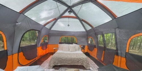 Intex 64447ED Dura-Beam Deluxe Ultra Plush Air Mattress with Headboard: Fiber-Tech – Queen Size – Built-in Electric Pump – 18in Bed Height – 600lb Weight Capacity photo review