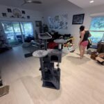 Yaheetech 54in Cat Tree. Multi-Level Cat Tower with Spacious Kitten-ear Perch. 2 Cozy Caves. Scratching Posts. Climbing Ladder. 2 Plush Balls. Durable Pet House Furniture for Indoor Kittens. Dark Gray photo review