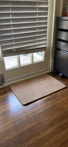 FUKUMARU Cat Scratcher Mat. 23.6 X 15.7 Inch Natural Sisal Cat Scratch Mats. Horizontal Cat Floor Scratching Pad Rug with Sticky Tapes. Protect Couch and Carpets photo review