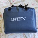 Intex 64447ED Dura-Beam Deluxe Ultra Plush Air Mattress with Headboard: Fiber-Tech – Queen Size – Built-in Electric Pump – 18in Bed Height – 600lb Weight Capacity photo review
